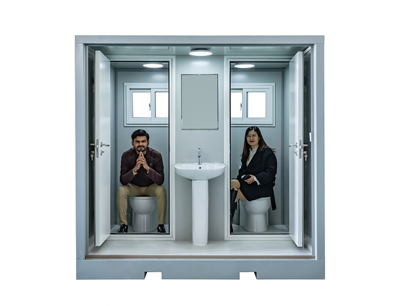 Toilette portatile da esterno per due persone