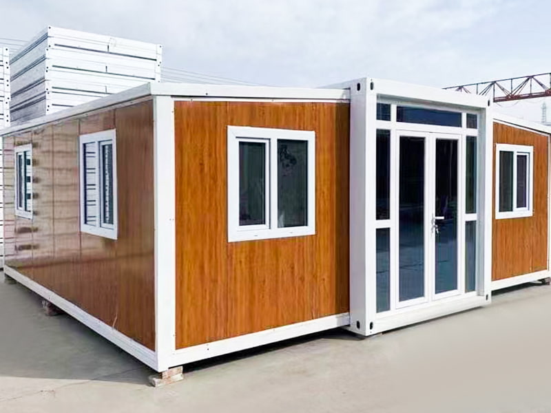Camera container espandibile residenziale a doppia ala